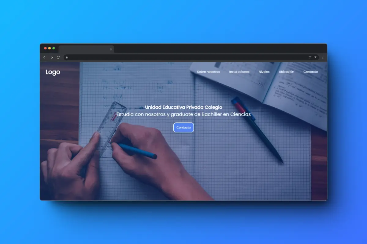 Imagen del proyecto Landing Page para Colegio